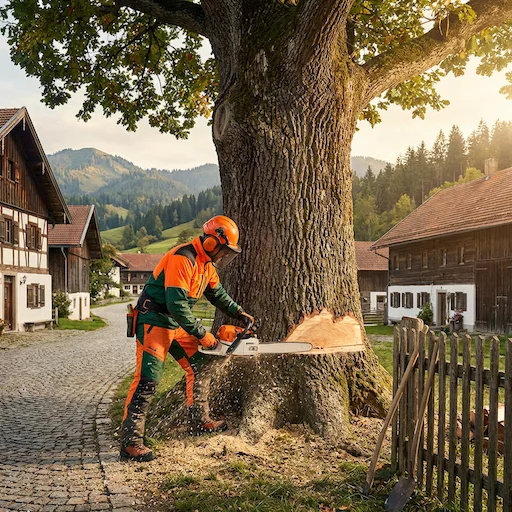 Professionelle Baumfällung München - Sektionsfällung und Gefahrenbaumfällung